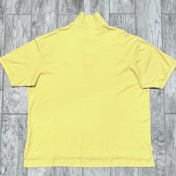 Polo Ralph Lauren Shirt Mens 2XB Yellow Soft Touch Blue Pony Golf Shirt - Picture 8 of 9